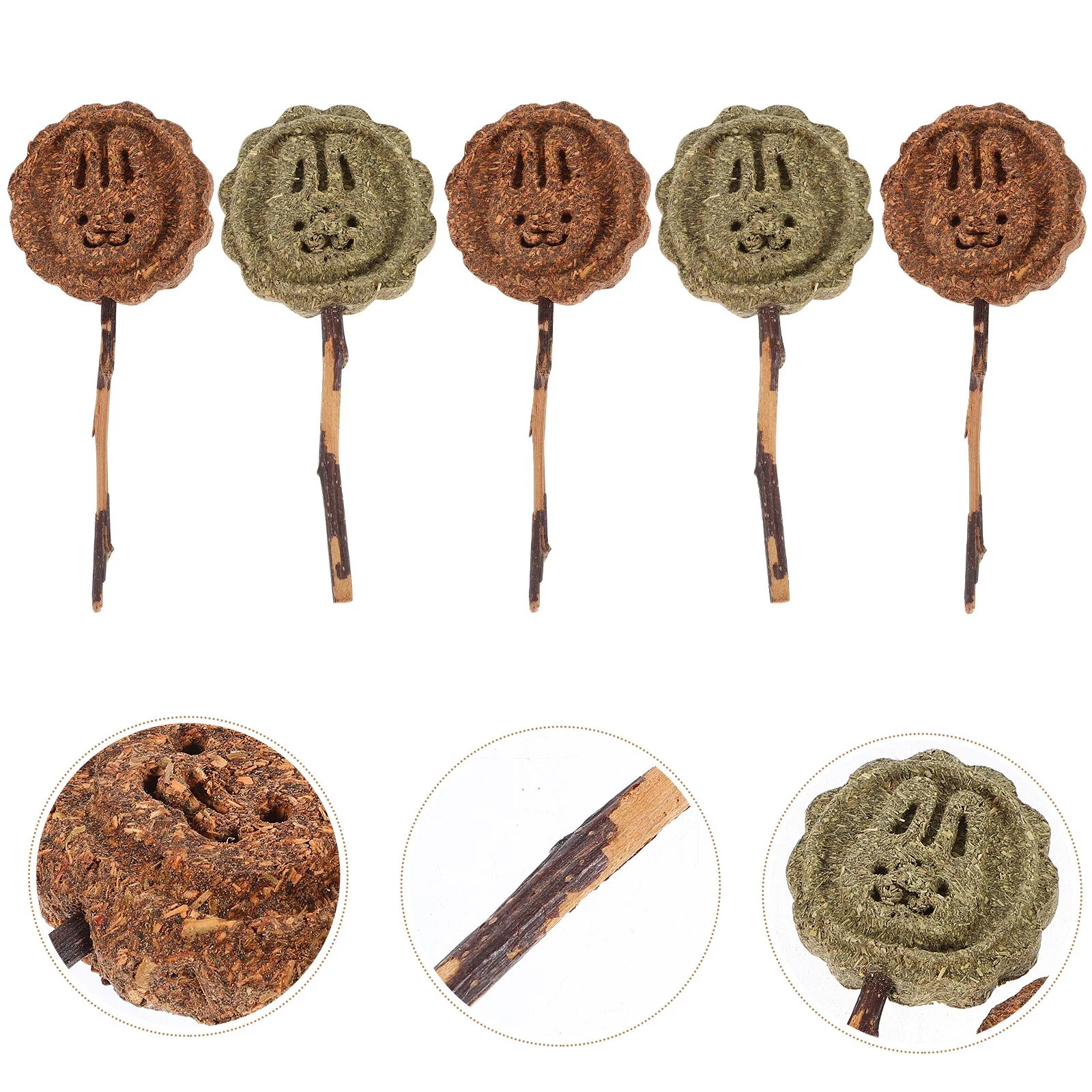 

10Pcs Natural Wood Biting Playthings for Rabbits Hamsters Teeth Grinding Fun Chewing Sticks Pet Supply for Small Animals