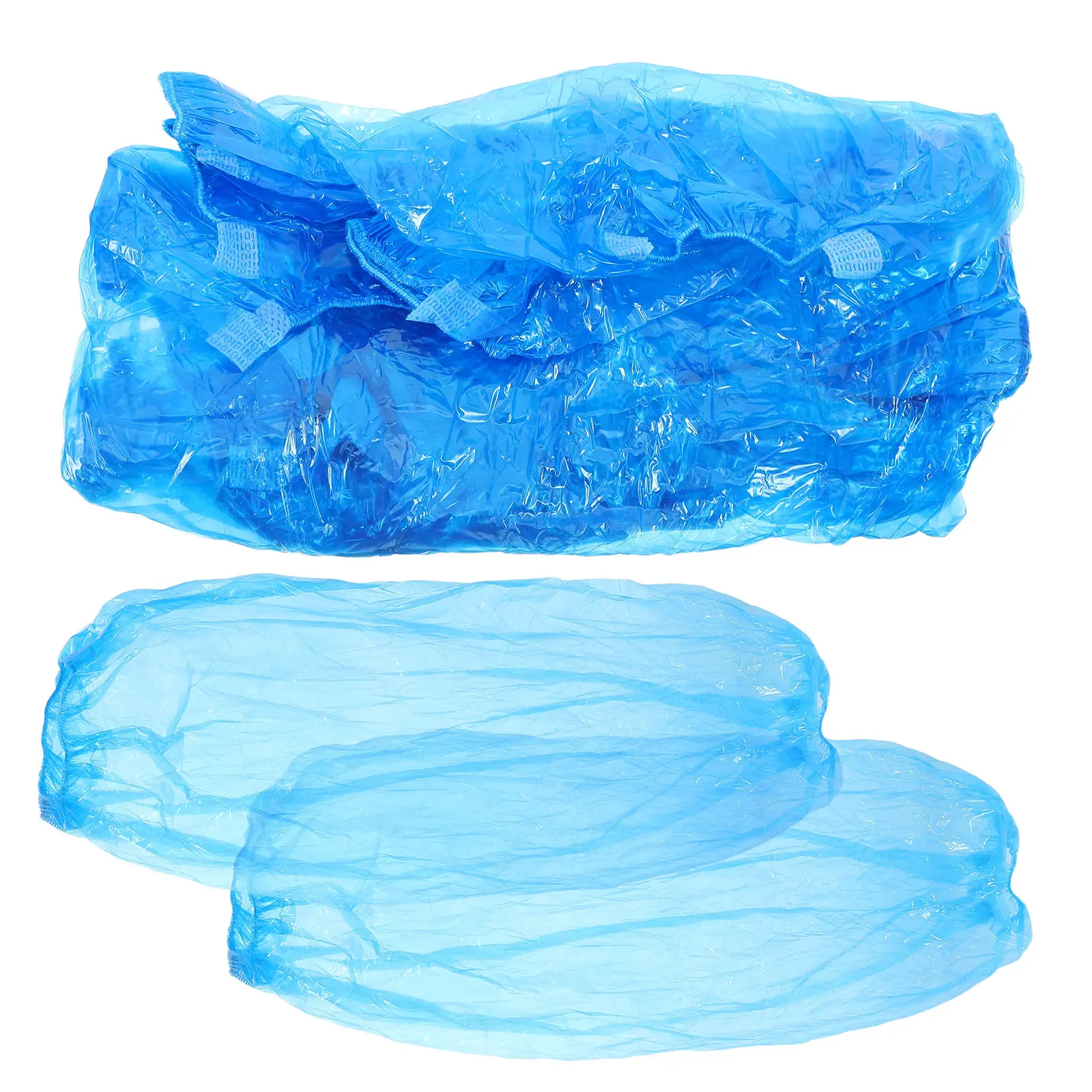 

200Pcs Disposable Plastic Arm Sleeves Waterproof Oilproof Kitchen Cleaning Sleeves Elastic Cuffs for Adults Quick Dry Easy Wash