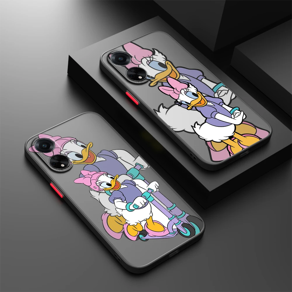 The Donald Duck And Miss Daisy Frosted Translucent For OPPO X5 X3 A54S A5 A94 A16 A53S A57 A74 A72 A96 A98 A78 5G Soft