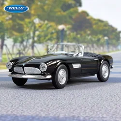 WELLY 1:24 BMW 507 Convertible Alloy Sports Car Model Diecast Metal Classic Car Vehicles Model High Simulation Children Toy Gift