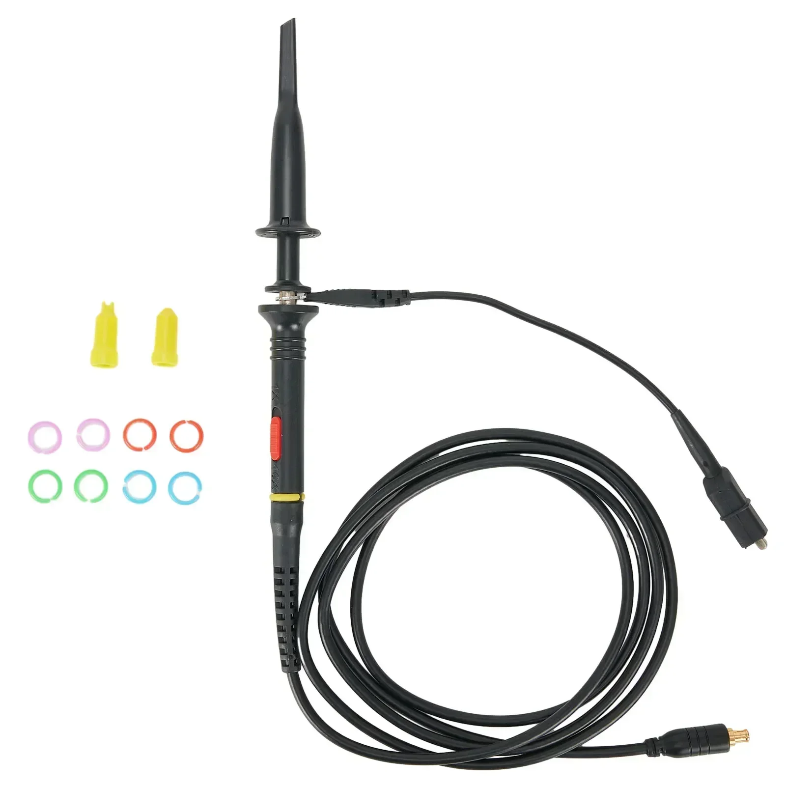 Alligator Clip Oscilloscope Probe For Portable Oscilloscope 1X 10X Marking Ring Probe Hook Rubber High-quality