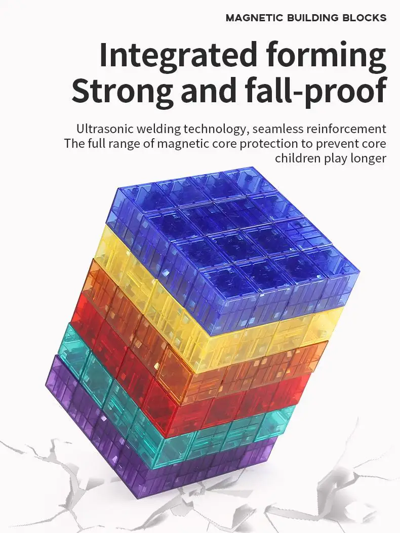 磁気ビルディングブロック カラフルなパズル STEM モンテッソーリ感覚積み重ねキューブ おもちゃ 対象年齢3歳以上 男の子と女の子へのギフト