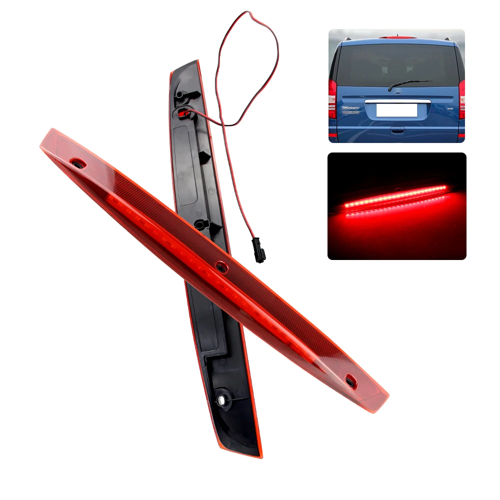 1PC 12V LED High Mount 3rd Third Brake Stop Light For Mercedes Benz V Class Vito Viano W639 High Level Rear Tail Signal Lamp