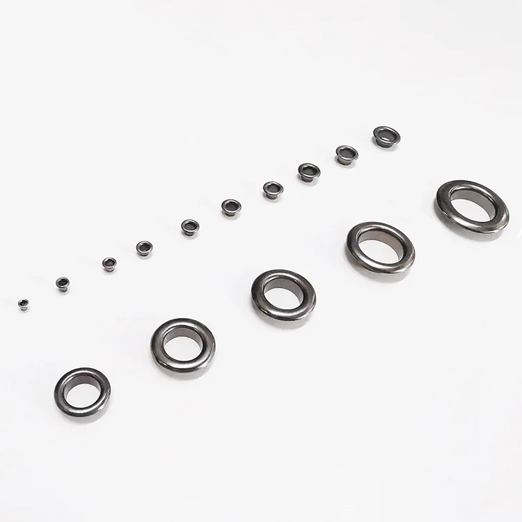 Round edge iron eyelet button 1.5-40mm shoelace button clothing decorative button fixing eyelet rivet