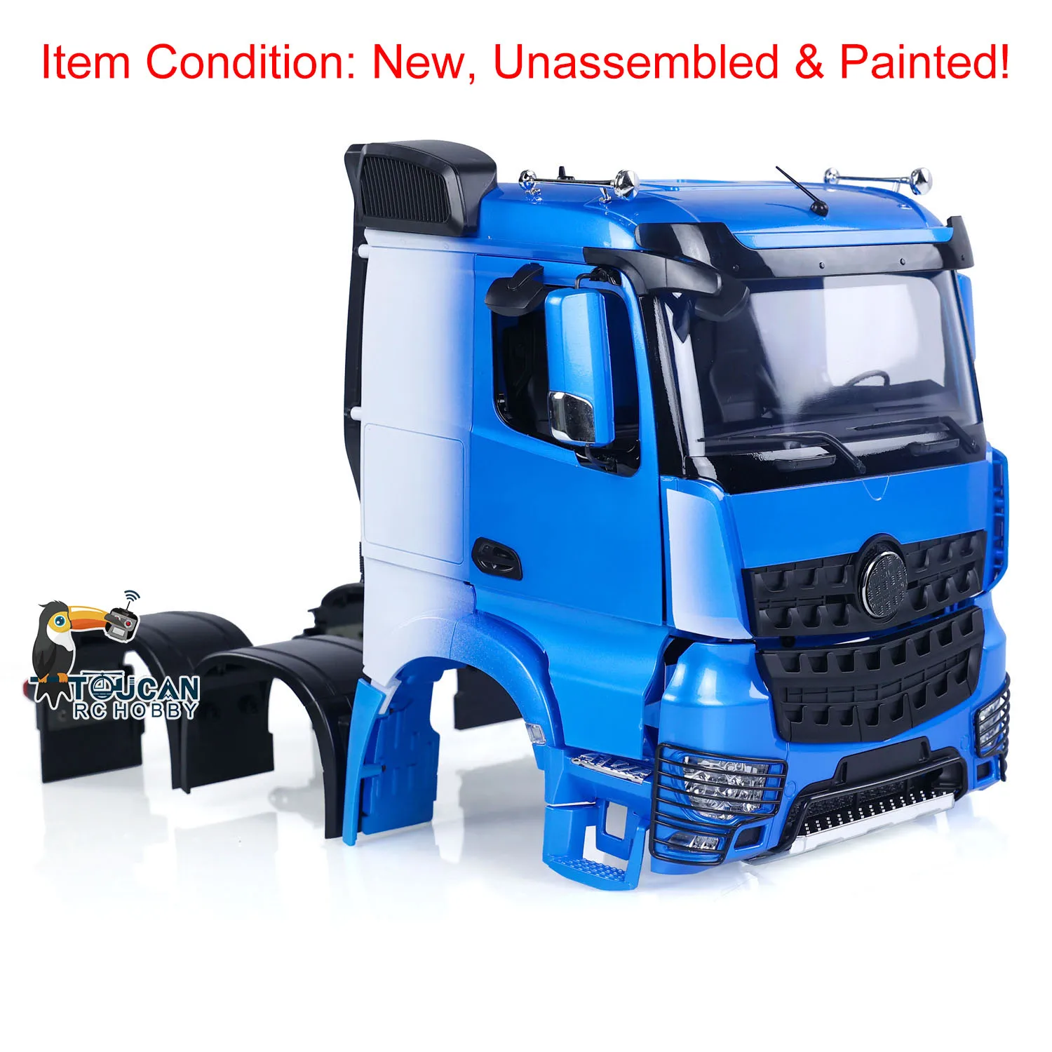 1/14 RC Plastic Painted Cabin Body Shell Set Kits Spare Parts for 6x6 Remote Control Tractor Truck 6X4 Car DIY Model THZH1707