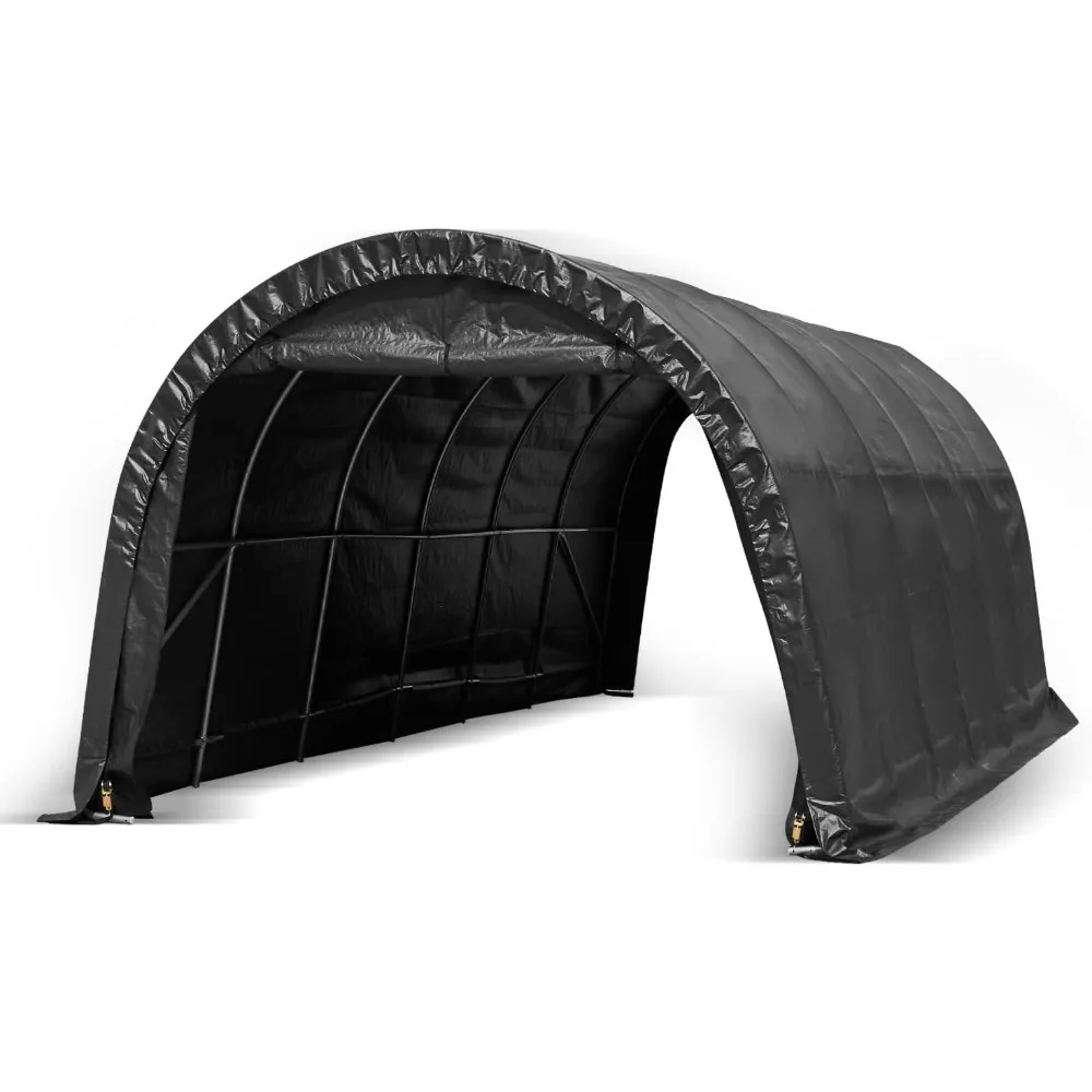 

Сверхмощный карман 12 x 24 фута, портативный гараж со стальным металлическим каркасом и круглой крышей, противоснежный автомобильный навес для улицы St