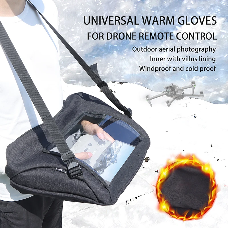 Transmitter Protector Warm Gloves for DJI AIR3S Neo Drone FPV RC AT10II AT9S Remote Control Anti-Wind Outfield Winter Warm Cover