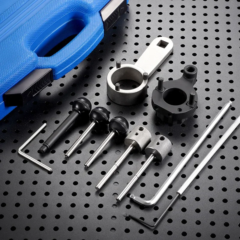 10PCS Engine Timing Camshaft Locking Tool Kit Camshaft Timing Belt Tool Kit Compatible VAG Audi Skoda 1.6 2.0 TDI Diesel Engine