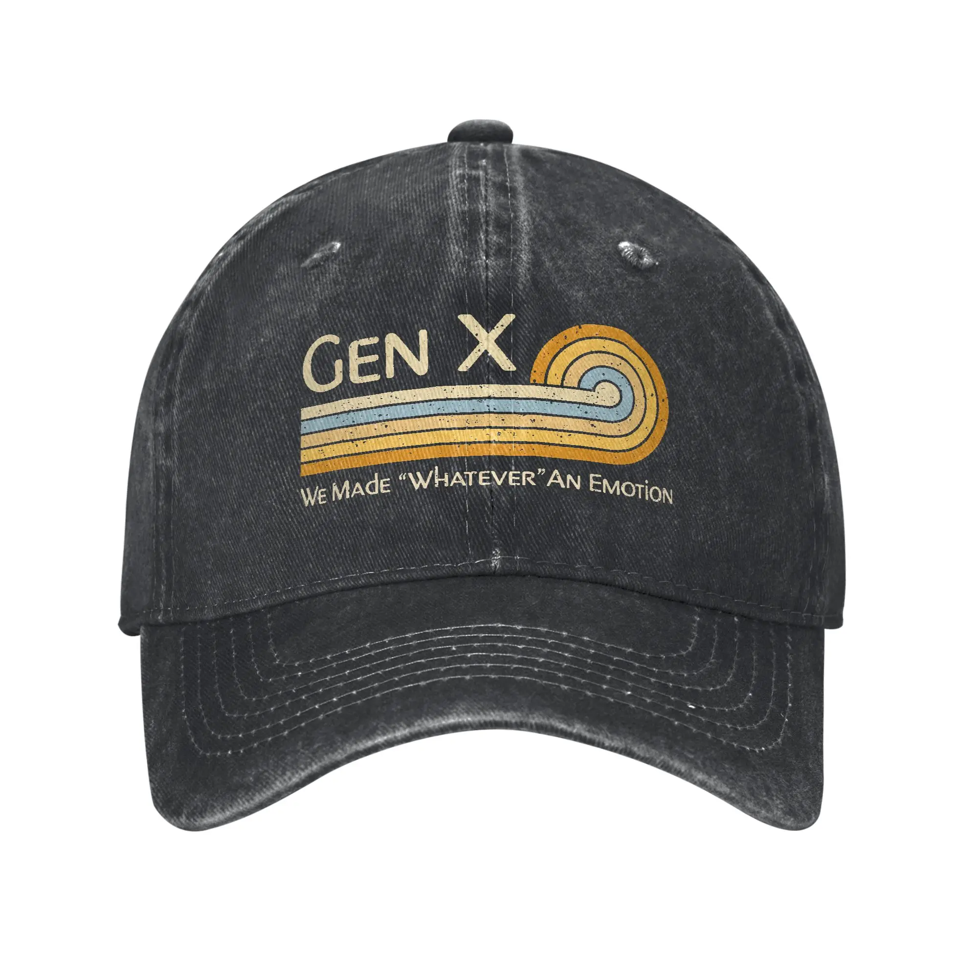 Funny Gen X- We Made Whatever an Emotion 1980s  Trucker Hat Outfit For Unisex Baseball Cap  Retro Headwear Cap Adjustable