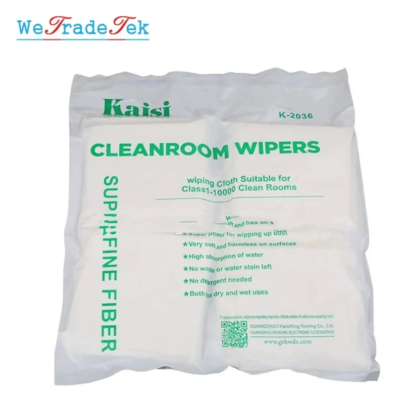 Soft 50Pcs 200Pcs/Bag Cleanroom Wiper Non Dust Cloth Dust Free Paper Phone LCD Repair Tool for Class 1-10000 Clean Rooms