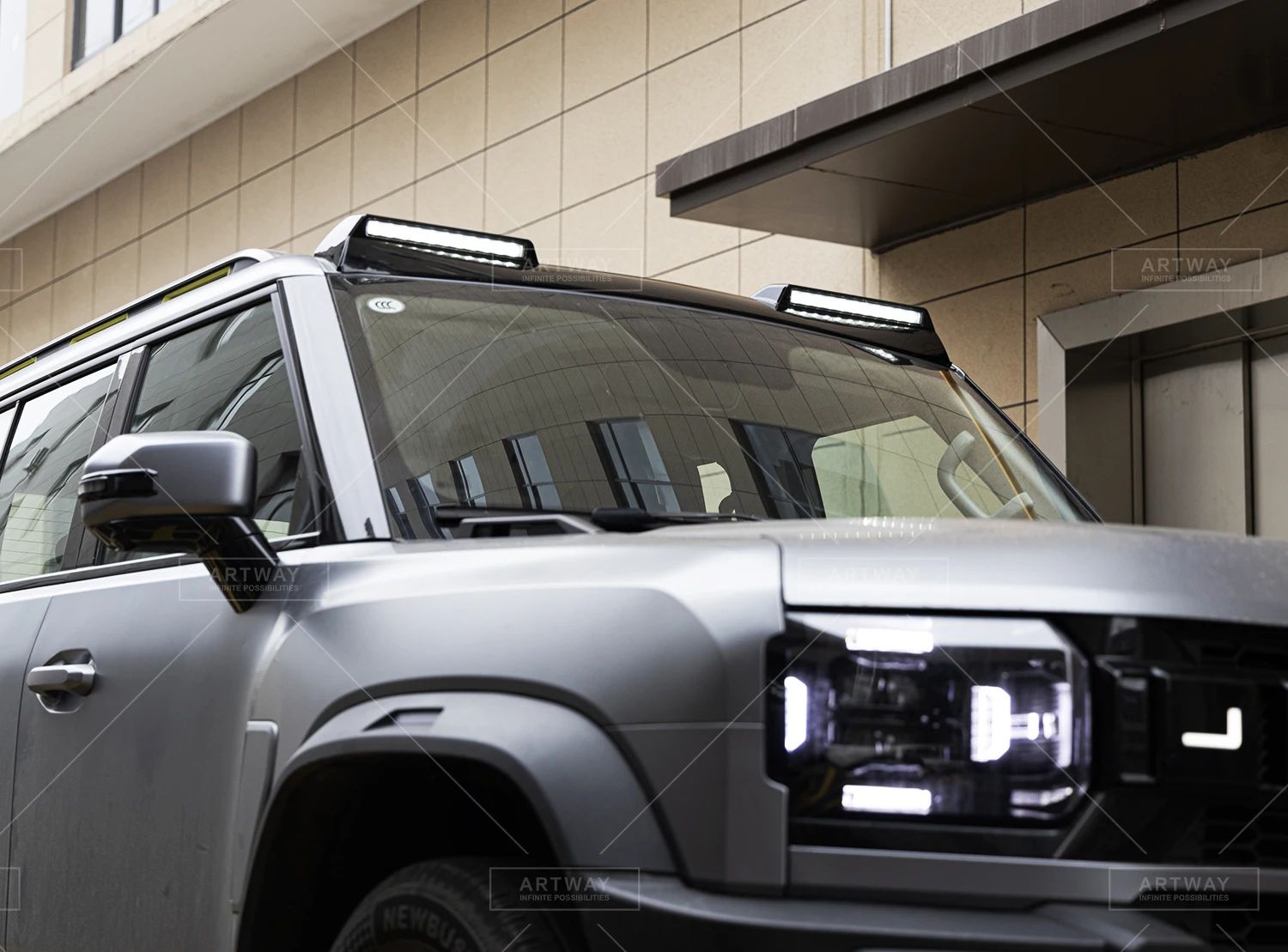 New Arrivals Auto Parts for Jetour T2 Body Kit 2 Leds Light Bar Car Top Light Roof Light For Jetour T2 2021-2026