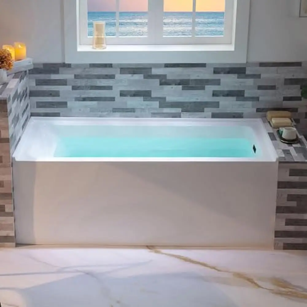 Rectangular Alcove Soaking Bathtub 60