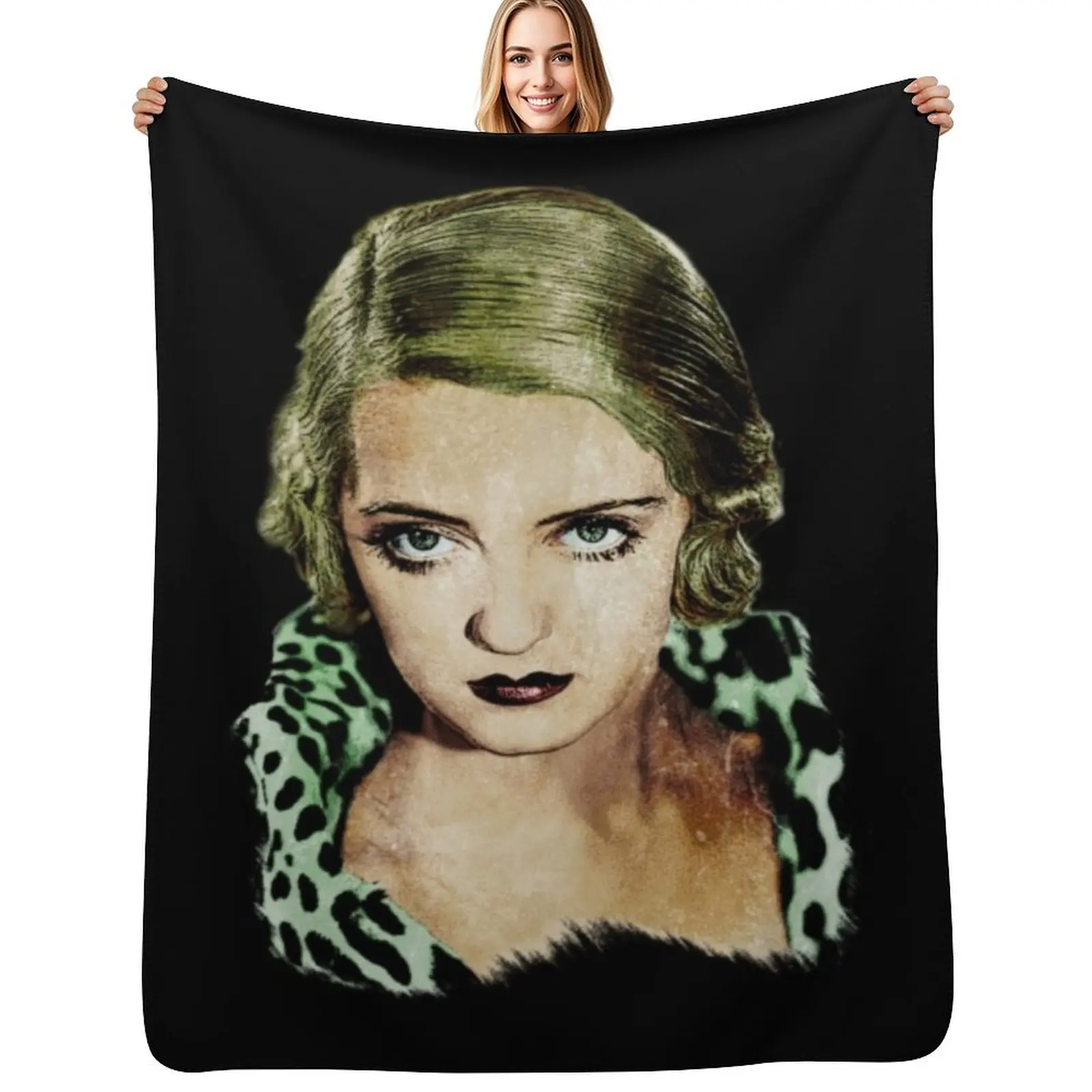 Bette Davis - Cobertor Baby Jane Eyes, cobertor elegante e quente para sala de estar e quarto