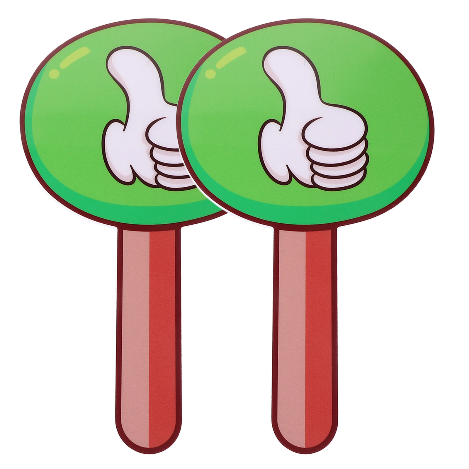 2pcs Handheld PVC Teaching Aids Reusable Classroom Voting Board Classroom Supplies Mini Tools Practical Signs