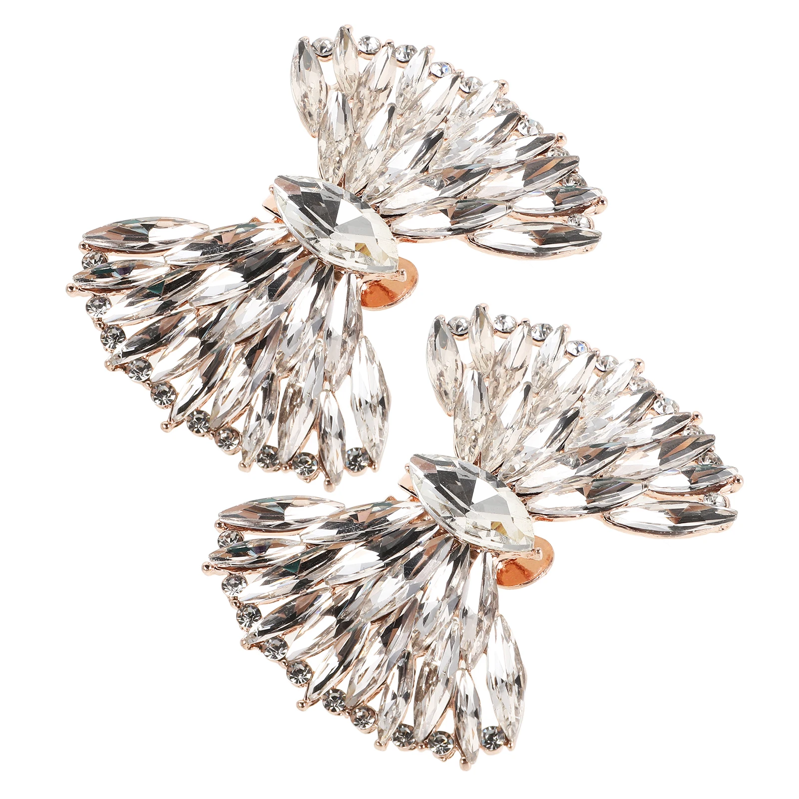 

2pcs Bow Shoe Flower Detachable Zinc Alloy Clips for Women High Heel Decorative Shoe Accessories charms jewelry buckle