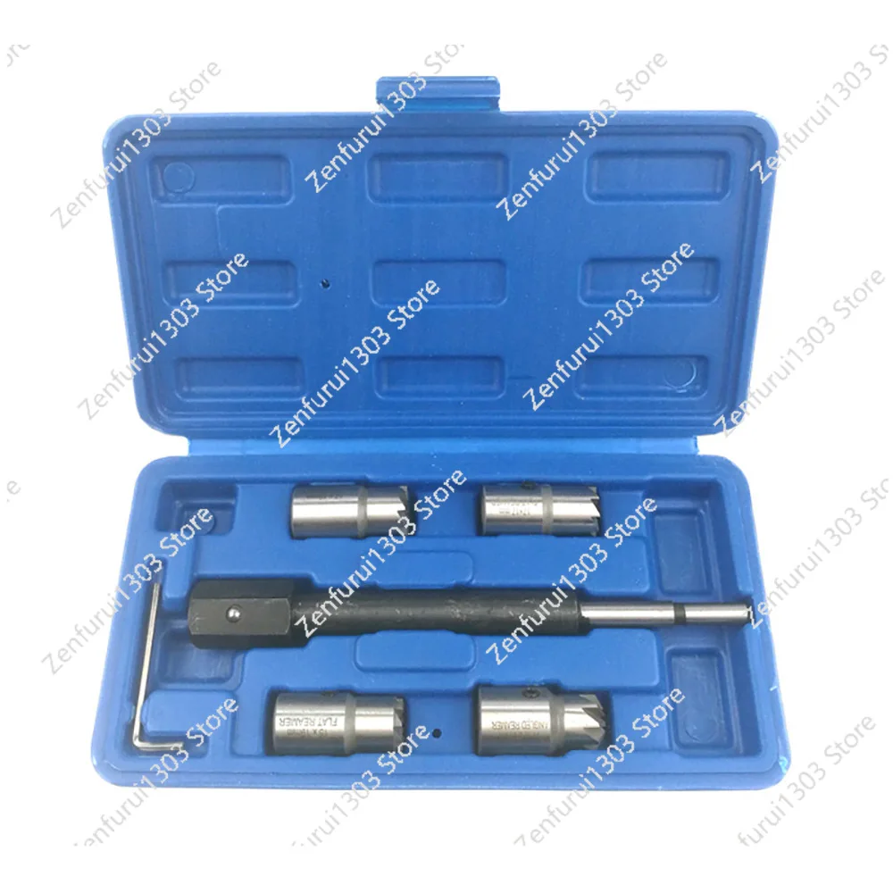 17Pcs Diesel Injector Seat & Cleaner Carbon Remover Seat Tools Cutter Milling Cutter Set Universal Car Tool Kit Injector Remover