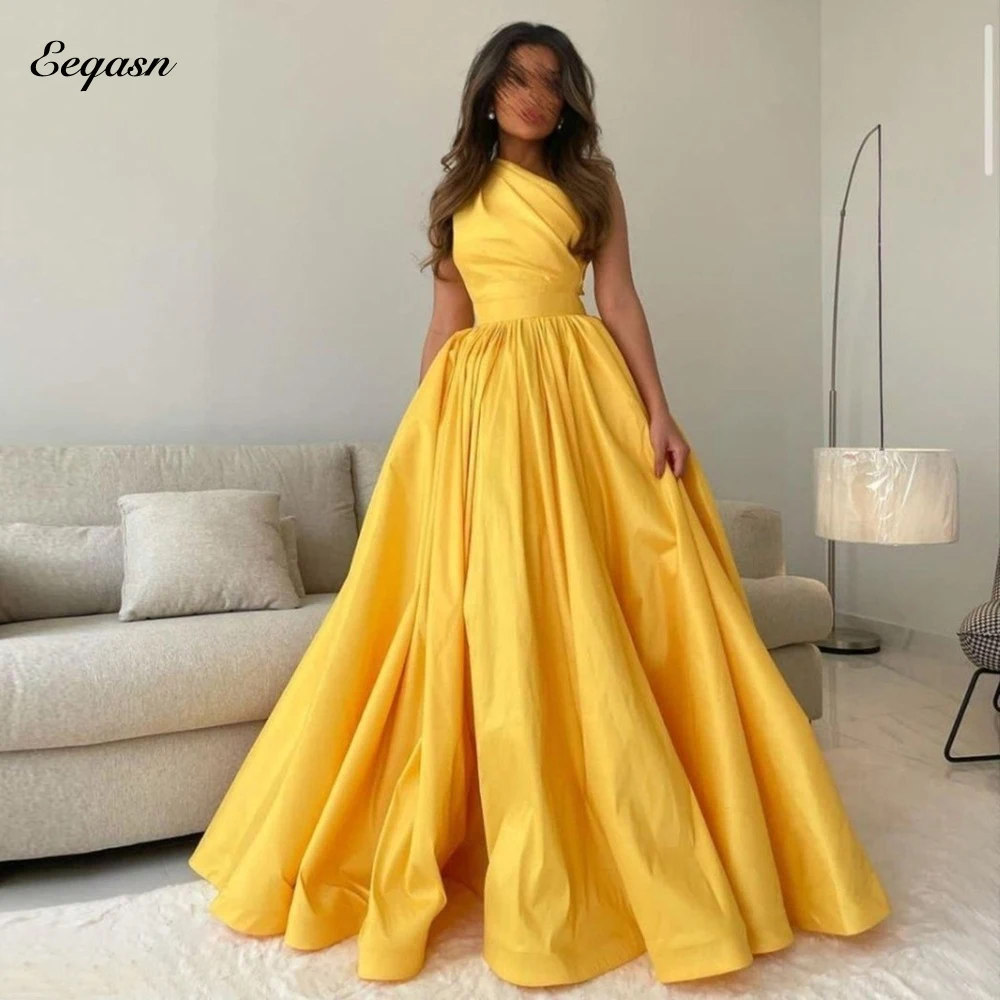 

Satin Evening Dress One Shoulder Long Bespoke Formal Occasion Gown Satin Sizes Available فساتين سهرة Customized