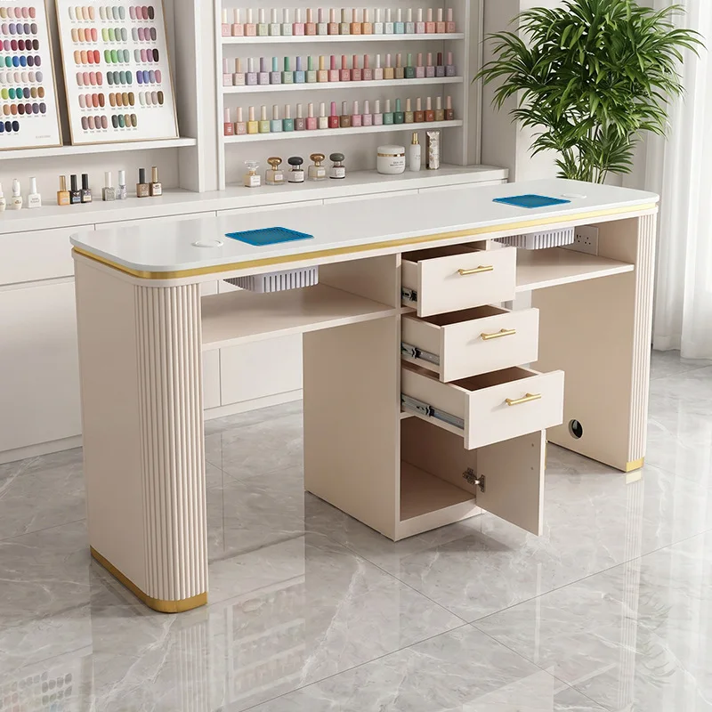 High-end nail table, beauty salon, nail salon, economical nail table with vacuum cleaner, double manicure table