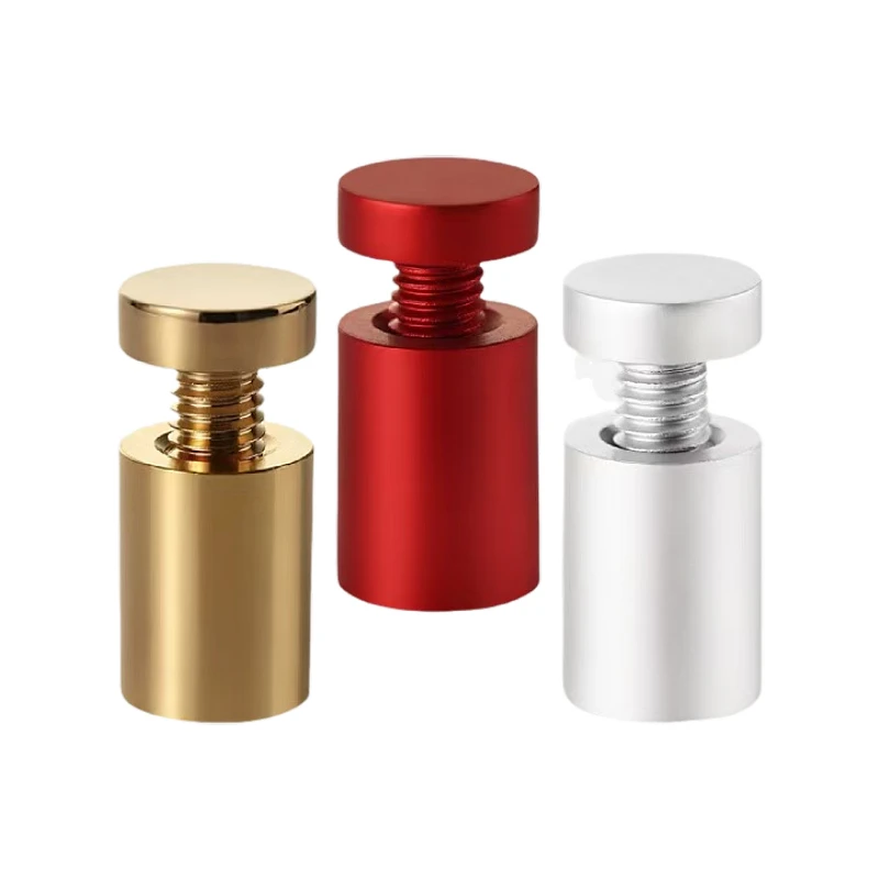 4pcs Aluminum Alloy Advertising Nails Diameter 13mm*13mm/19mm/25mm Wall Solid Decorative Bracket Screws Holder Nail Fasteners
