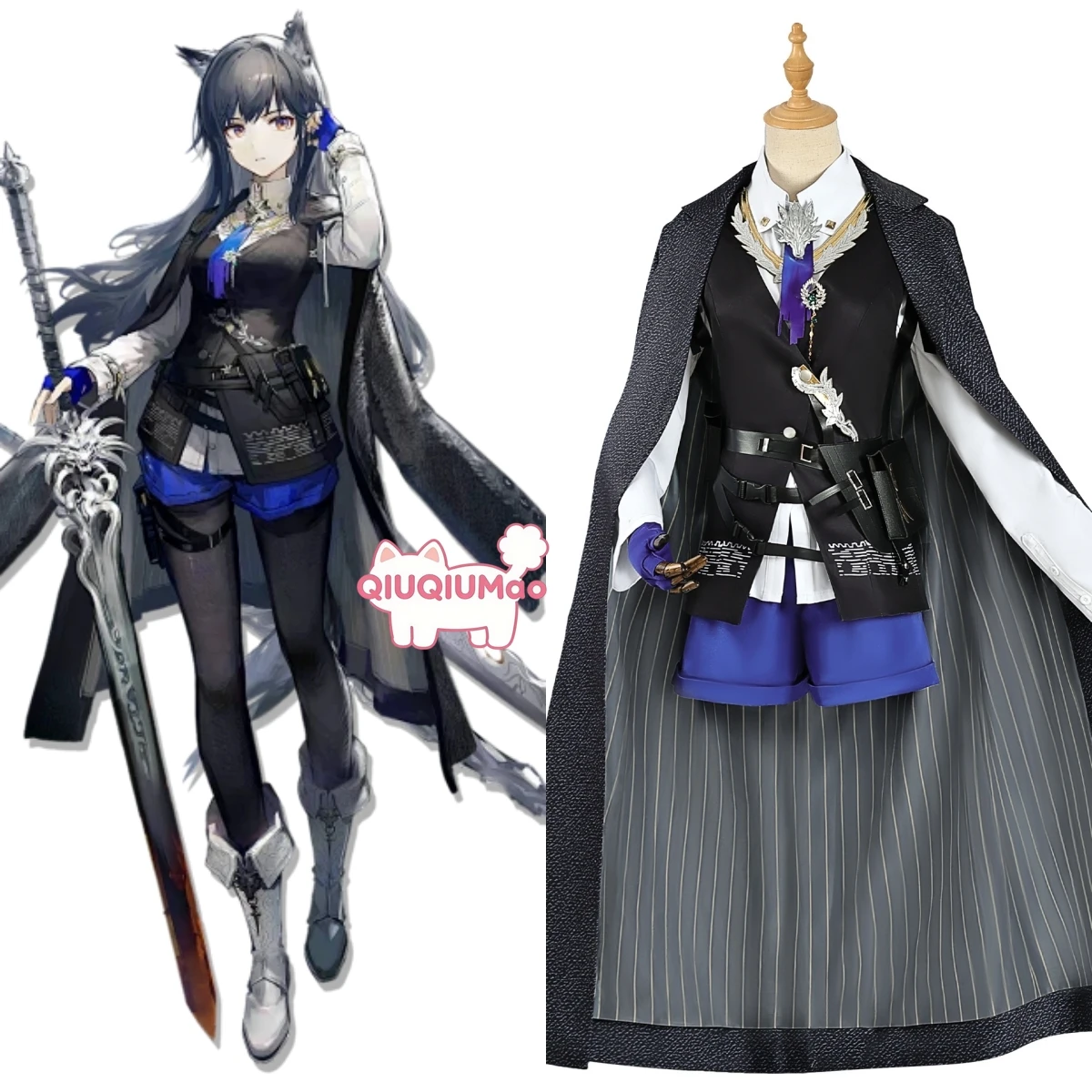 

Hot Game Arknights Cosplay Costume Anime Texas The Silence High Quality Role Playing Uniform Outfit for Women Comic Con Party