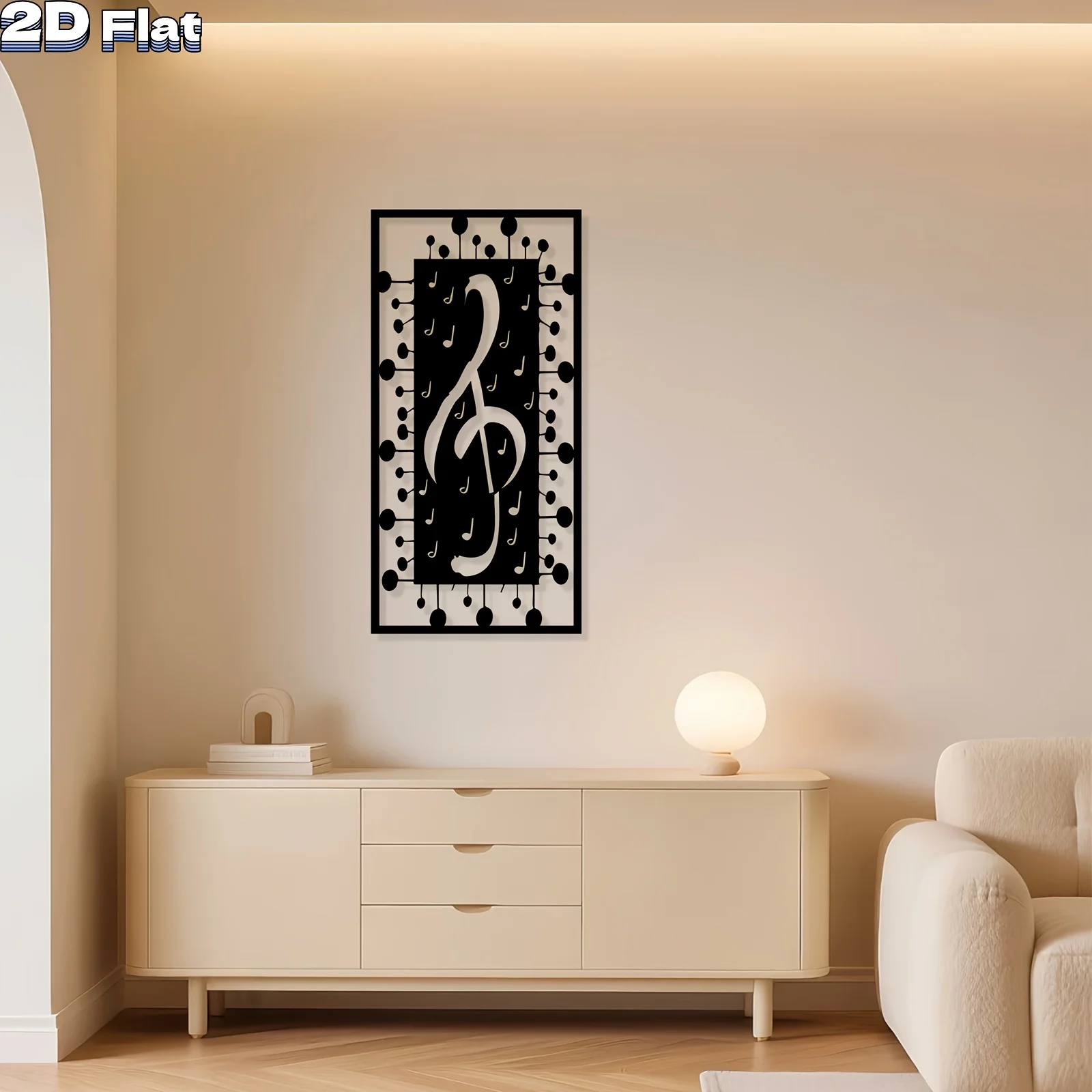 1pc Music Metal Wall Decor, Premium Iron Art for Living Room & Garden Fence, Christmas Valentine's Birthday Wedding Gift