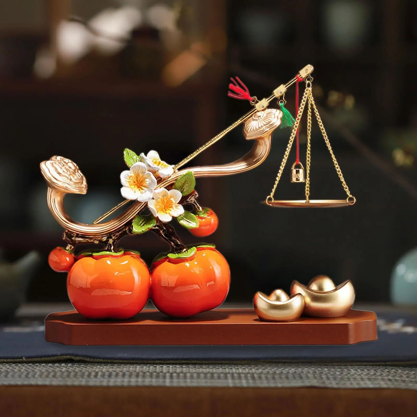 

Статуя хурмы из смолы, украшение фэн-шуй, китайская декоративная хурма