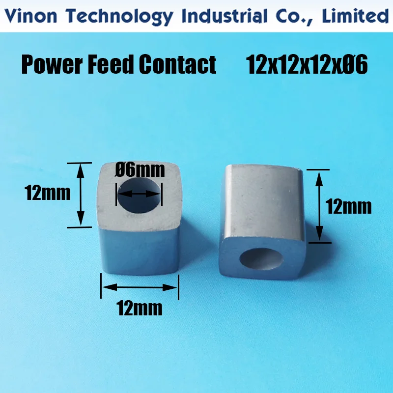 (5PCS Pack) 12x12x6mm DK7740 Power Feed Contact for Suzhou HANQI, TAIZHOU WEDM-HS/MS machines HIGH / MEDIUM Speed wire cutting