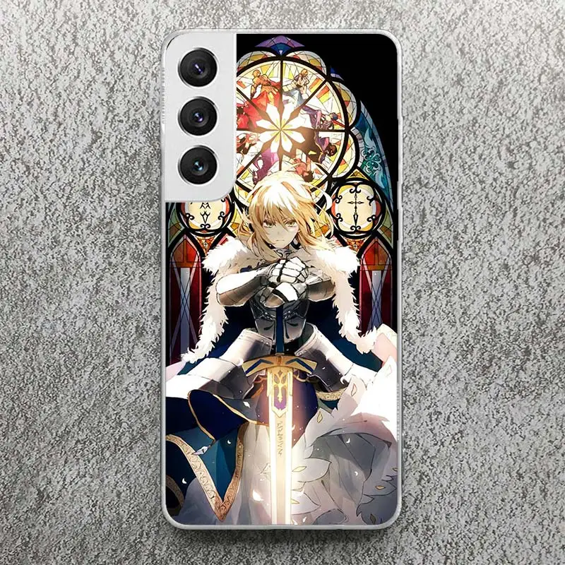 Fate Zero Stay Night Saber Print Soft Case for Samsung Galaxy S24 S23 S22 Ultra S21 S20 FE S10 Plus Phone Shell S9 S8 + S10E Pat