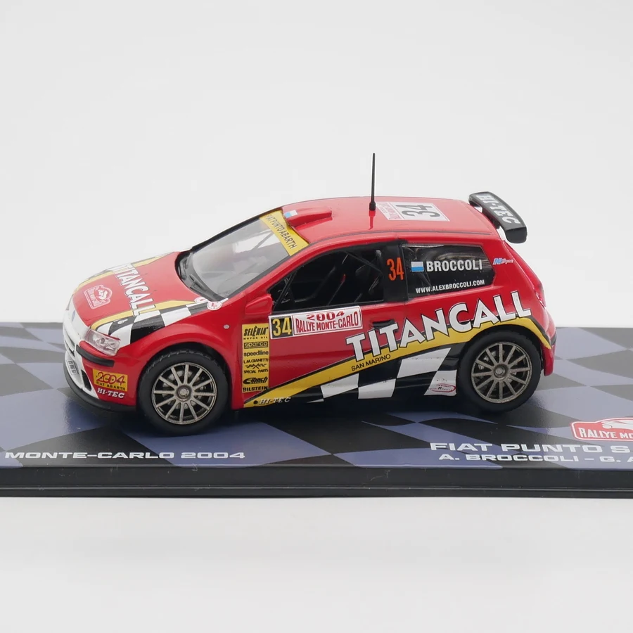 Collection de véhicules jouets Ixo 1:43 FIAT PUNTO S1600 WRC 2004, modèle de voiture moulé sous pression