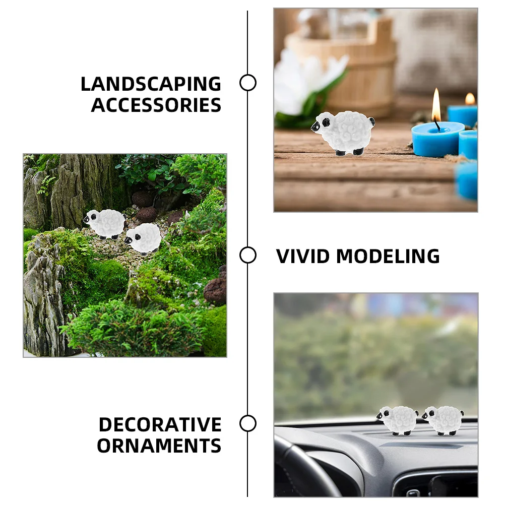 

Moss Decoration Ornaments Mini Resin Farm Animal Small Miniature Animals Sheep Figurines Landscape Cute The