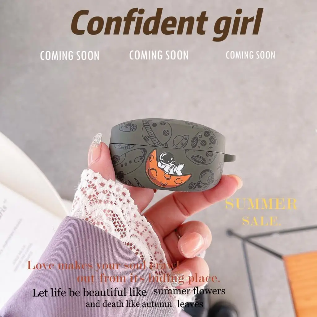 소니 WF-1000XM5 케이스 블루투스 헤드폰 보호대 XM 만화 실리콘 소프트 WF-1000XM4 케이스용, 귀여운 맞춤형 창의력