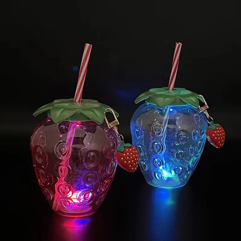 Strawberry Straw  Cute Cartoon Strawberry Straw  Fruit shaped Suitable  Beach Beverage  With Led Stanely oz tumbler Kuromi cup