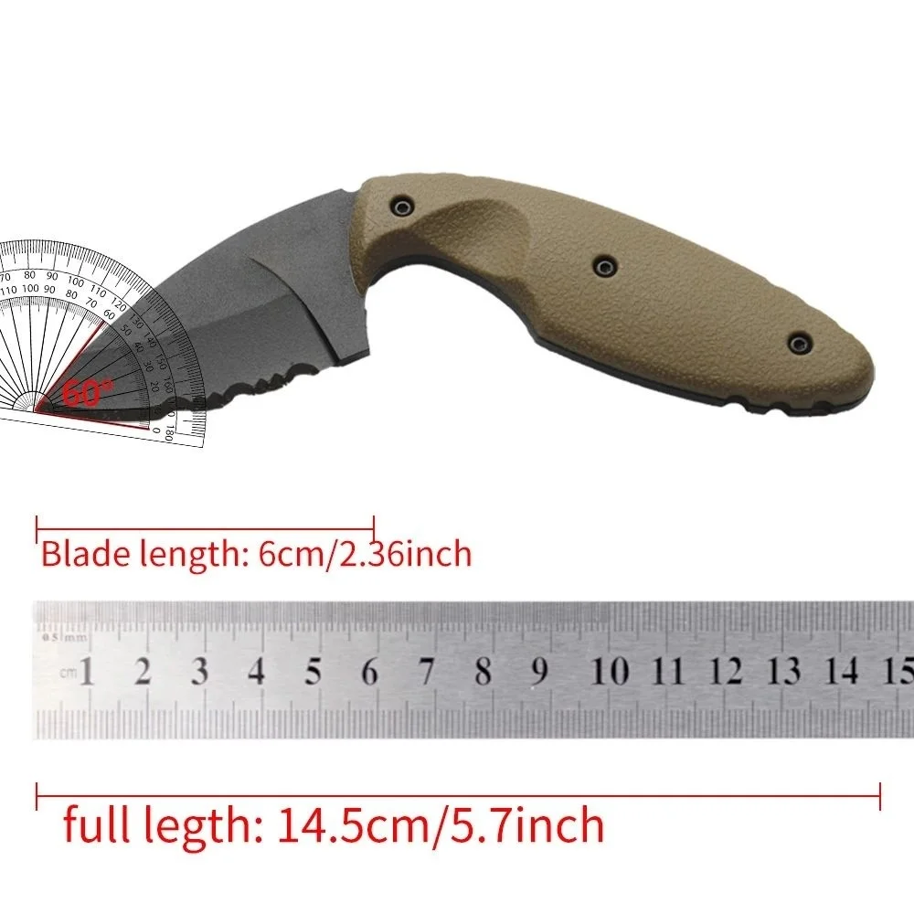 2025 جديد جودة عالية شفرة مثبتة كم السيف مخلب سكين في الهواء الطلق صلابة عالية متكاملة الصلب التكتيكية سكين مستقيم صغير #6