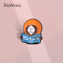 Cute Comedy Anime Characters Enamel Pins Custom Funny Learn To Live Brooches Lapel Badges Jewelry Wholesale Gift For Best Friend
