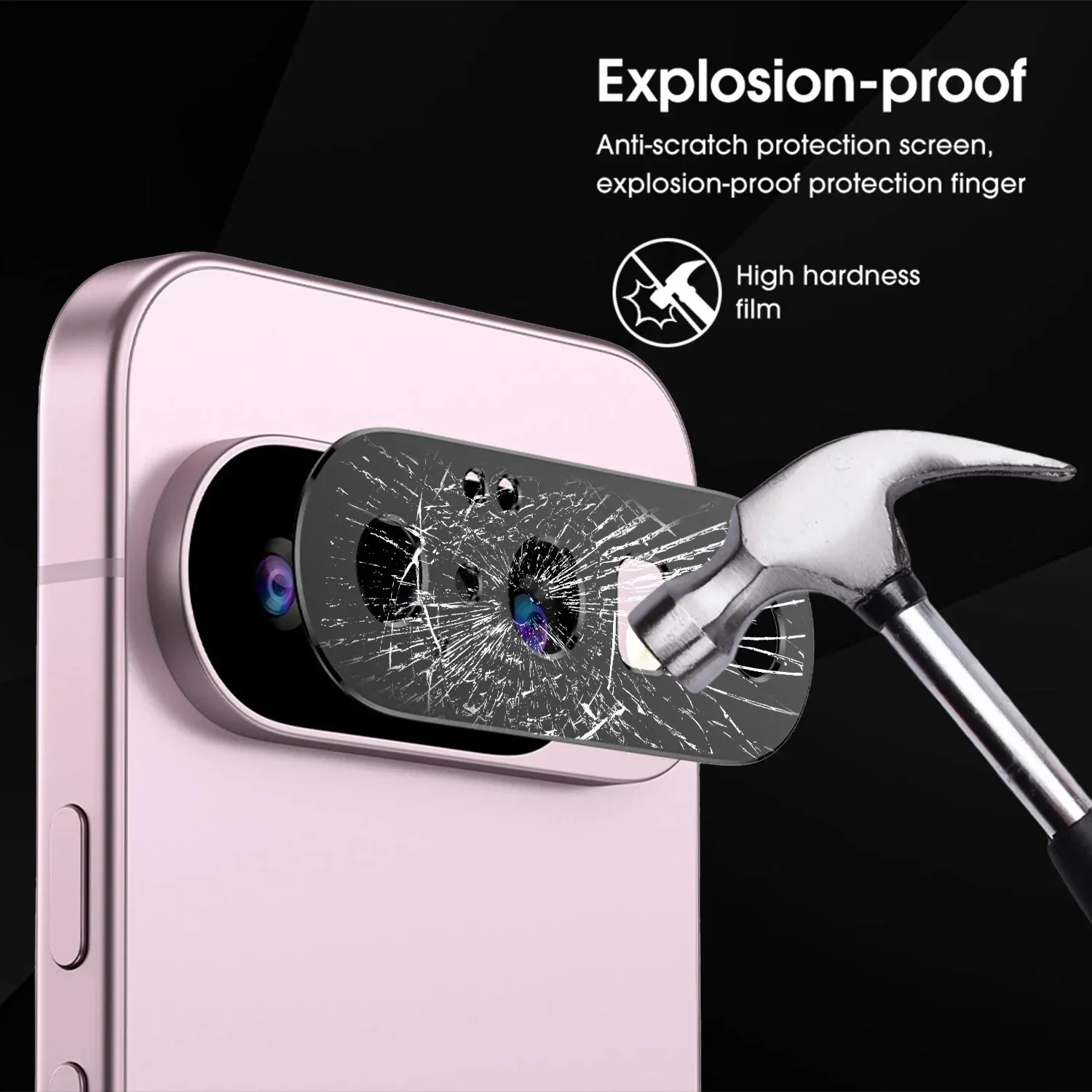 Google Pixel 10/9 Pro/XL用 折りたたみ式メタルレンズフィルム リアカメラ保護フィルム 2枚 Google Pixel10用 傷防止レンズカバー