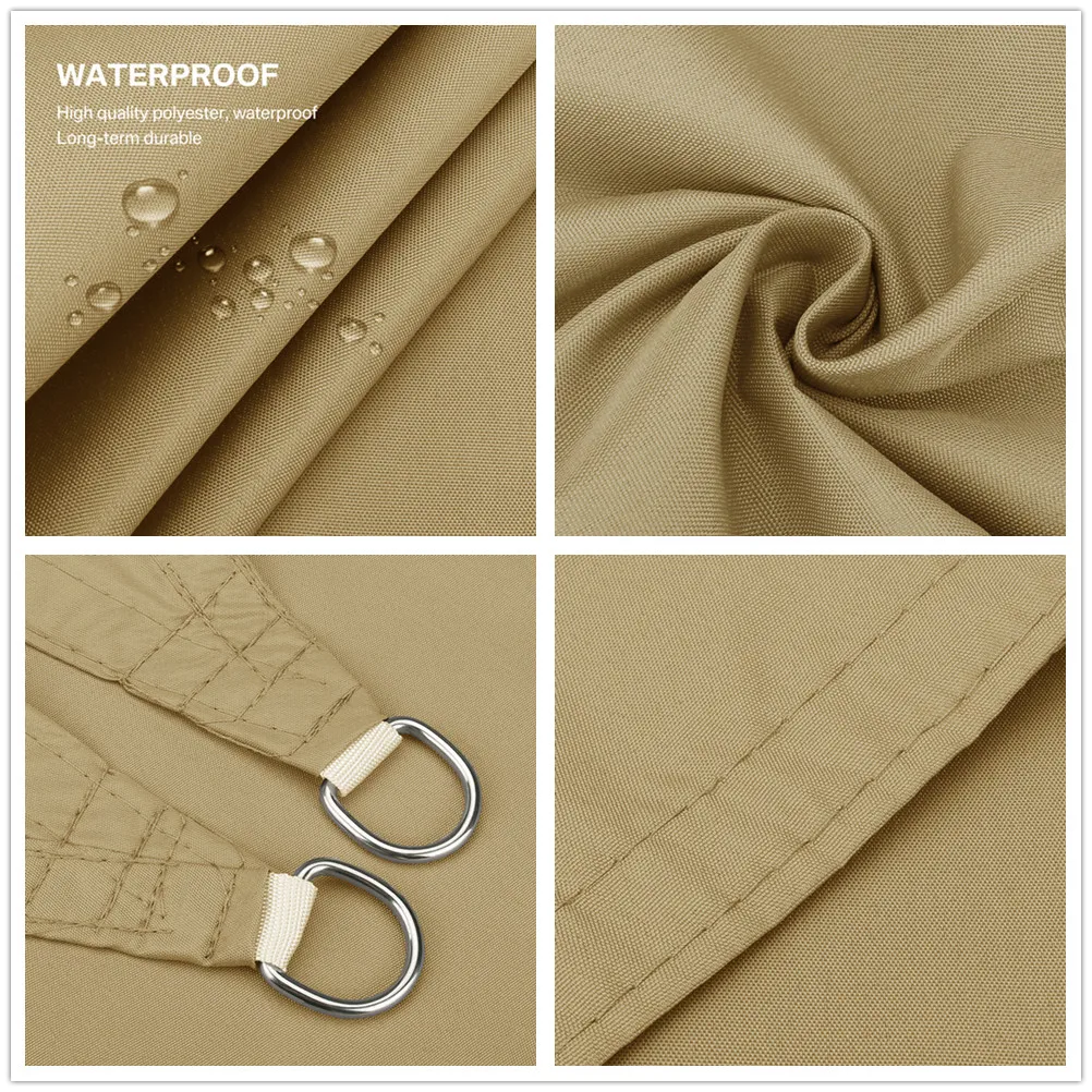 Vela parasol impermeable de jardín UV con borde curvo y toldo protector de sombra - imagen 3