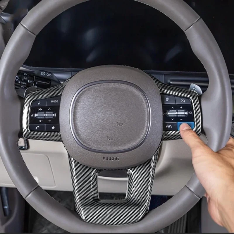 

Automotive Decorative Strips For Kia Sorento Mq4 2021 2022 2023 Abs Carbon Fiber Steering Wheel Button Trim Direction Frame