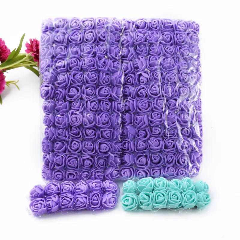 144 Stück Künstliche Blumen aus PE-Garn, Rosen für Außenbereich, UV-Schutz, Großhandel, Gartenbogen, Wandkranz, Hochzeit, Heim-DIY, Geschenkbox, Festlichkeiten – Detail 3
