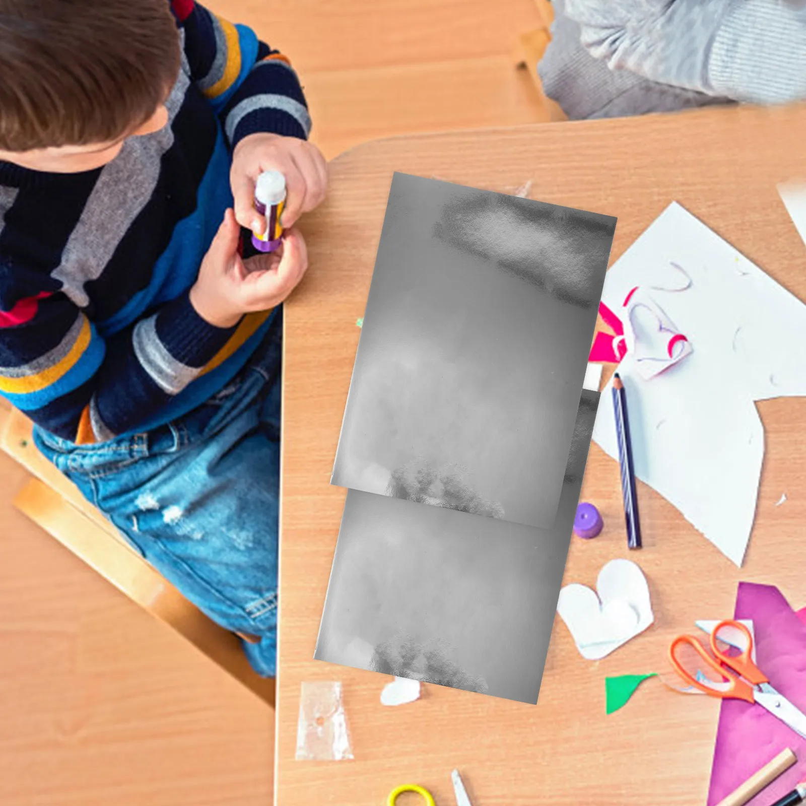 

10 Sheets Metal Mirror Cardstock Single Sided Decorative Craft Paper Craft Foil Decorative Paper for DIY