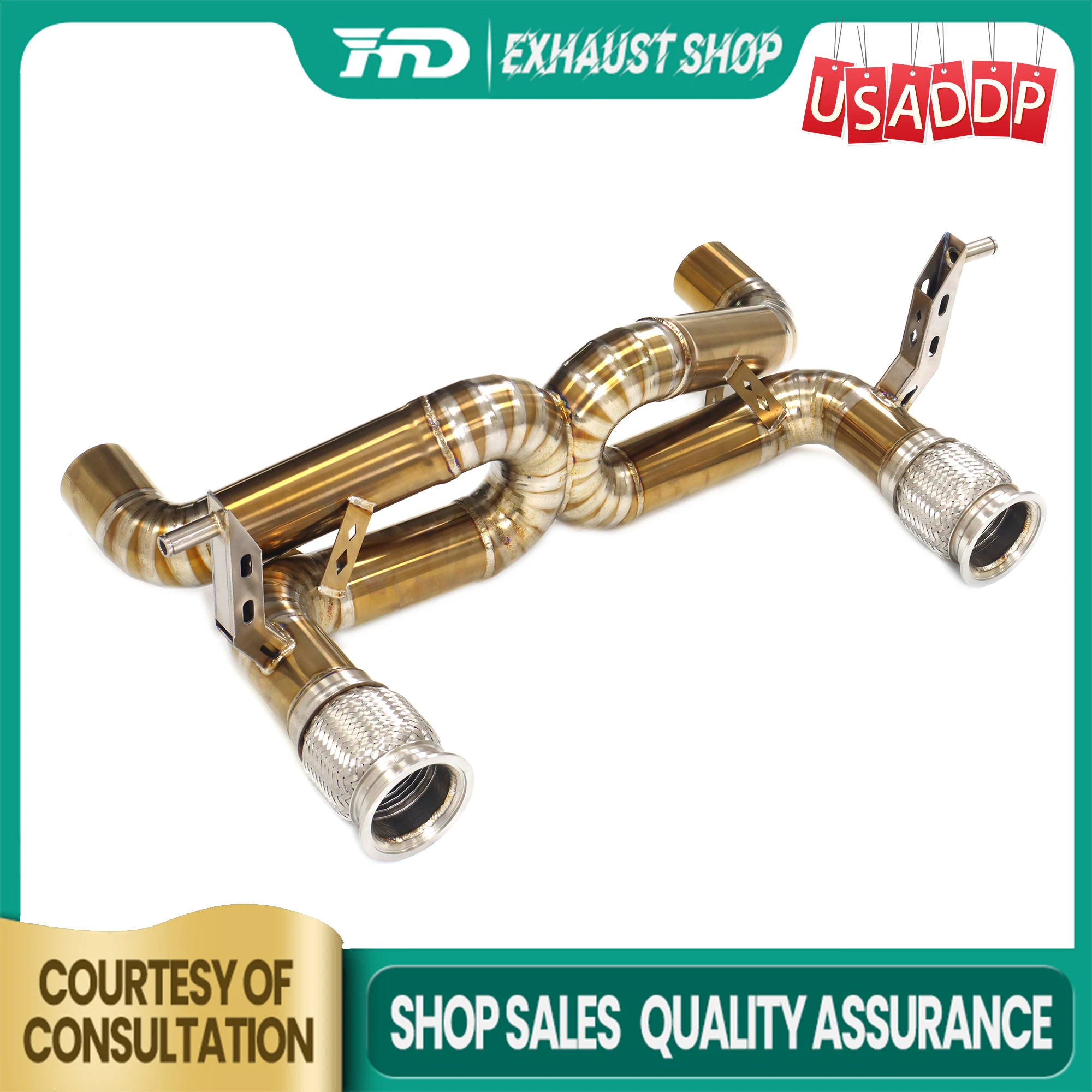 

High quality Exhaust for Lamborghini Huracan EVO Catback High precision Ti X-tube design Non-destructive installation