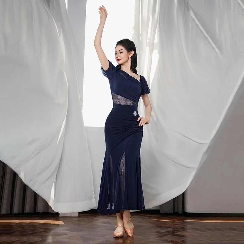 Vrouwen Moderne Dans Jurk Vrouwelijke Wals Nationale Standaard Danspak Ballroom Danswedstrijd Kleding