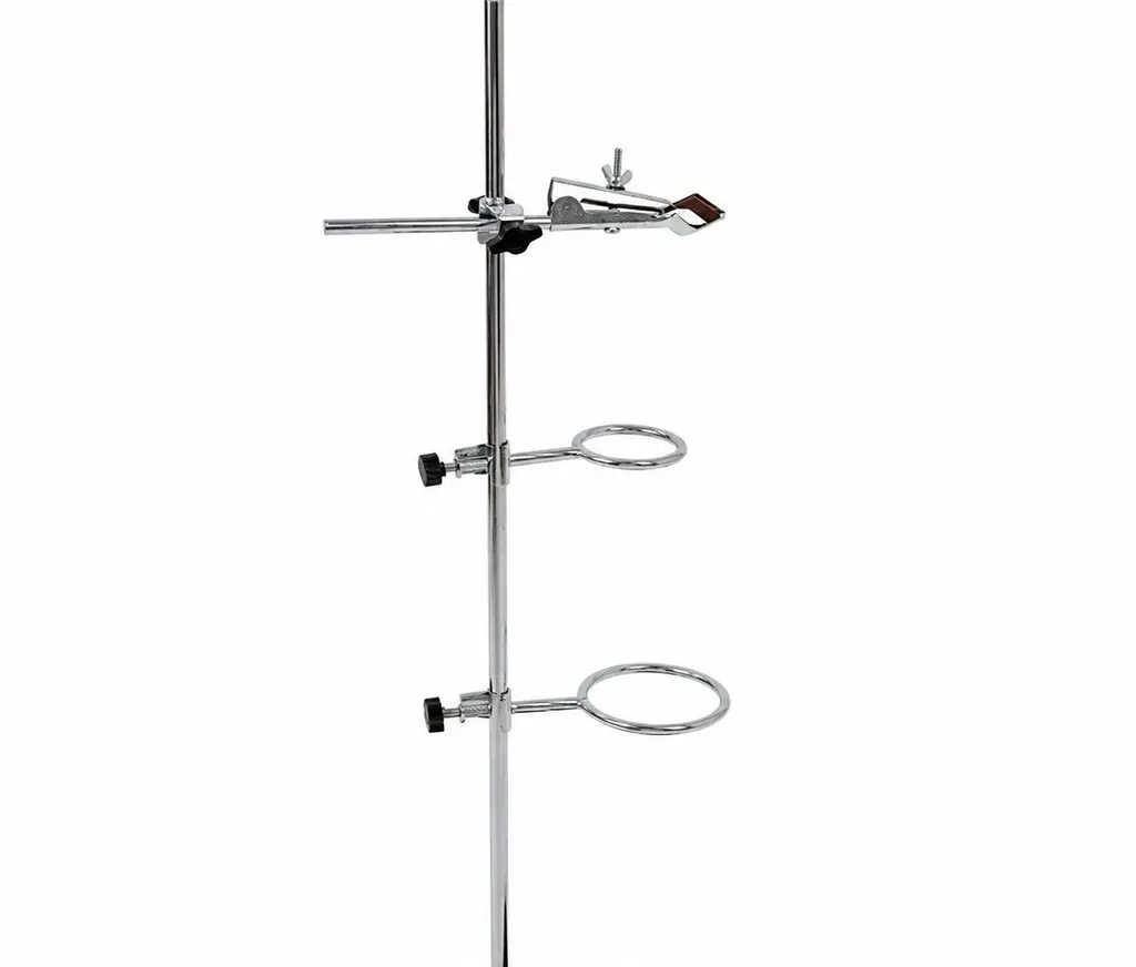 Laboratory Stand Iron Stainless Steel Chemistry Lab Stand Clamp Ring Support Holder Teaching Equipment Essential Lab Metalware