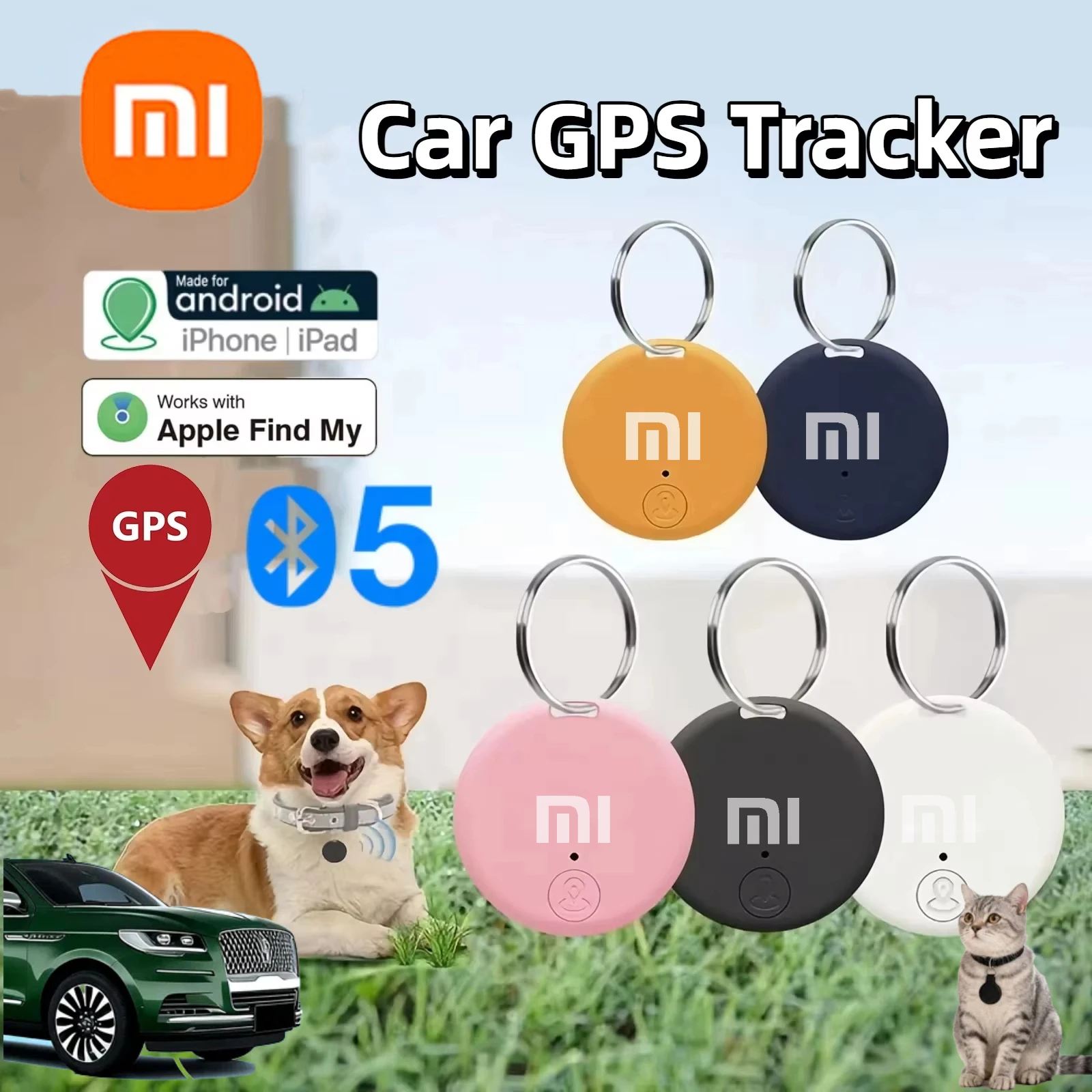 Xiaomi سيارة لتحديد المواقع المقتفي الذكية بلوتوث صغير 5.0 مكافحة خسر جهاز تتبع الحيوانات الأليفة مكتشف ل IOS أندرويد المسنين الأطفال محدد