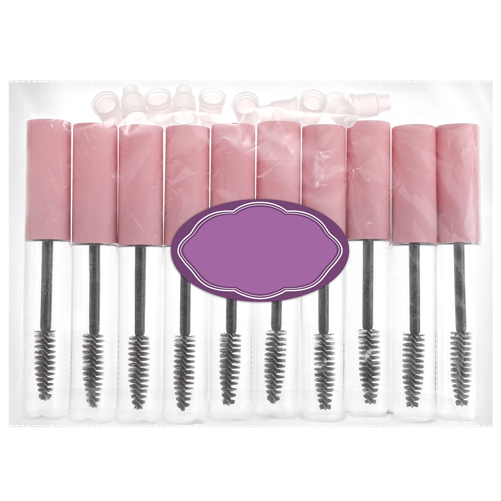 

10pcs Mascara Eyelash Bottle Pink Travel DIY Makeup Mascara Tube Empty Tools Makeup Tools Reusable Plastic