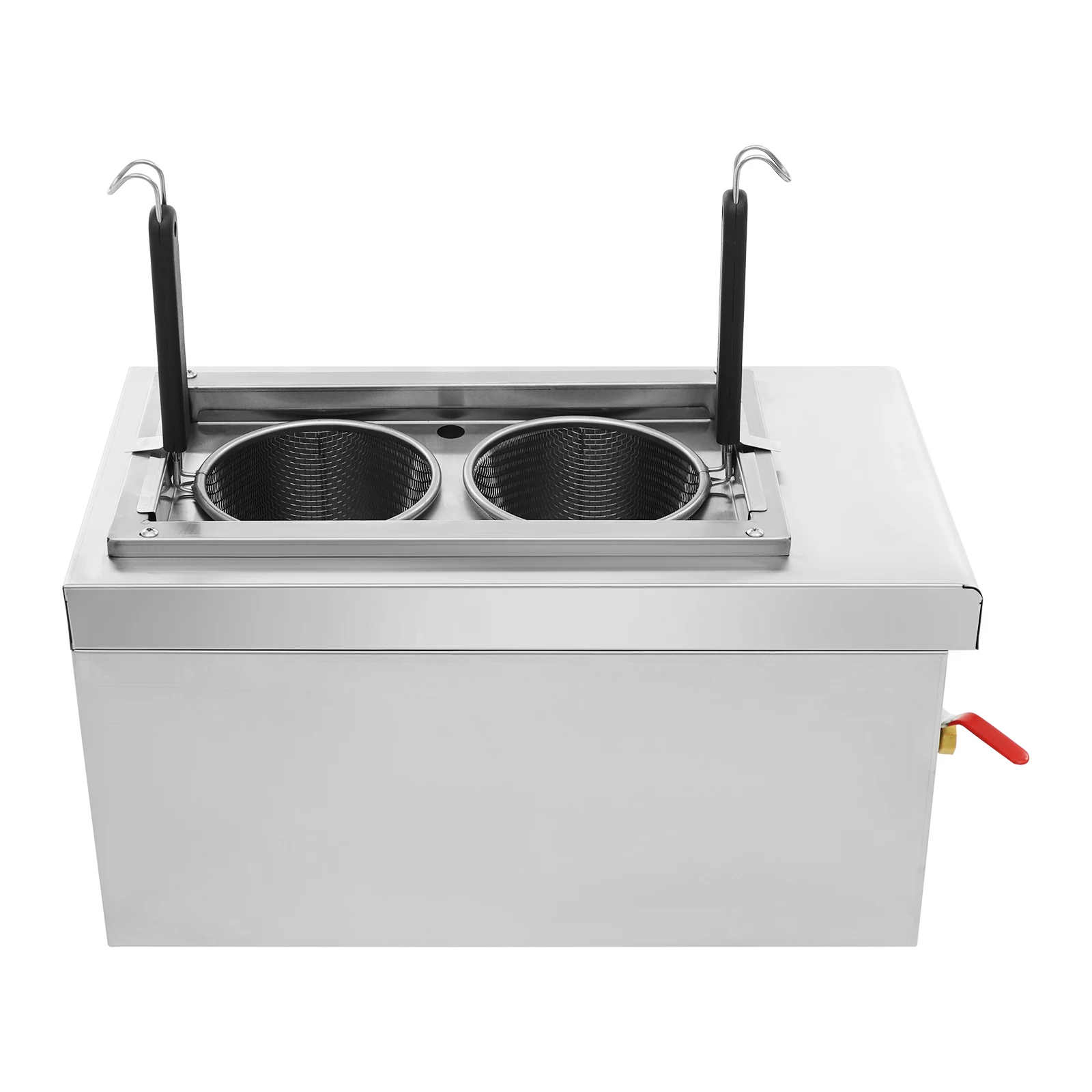 طباخ المعكرونة الكهربائية المعكرونة المرجل 2 حفرة المعكرونة موقد الفولاذ المقاوم للصدأ التجارية المعكرونة ماكينة طهي سطح الطاولة 2000 واط