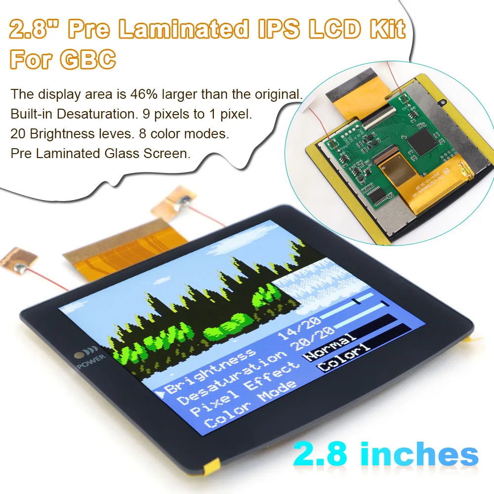 hispeedido-28''-gray-white-laminated-ips-screen-for-gbc-480x432-integer-scaling-backlight-retro-pixel-lcd-kit-for-game-boy-colo