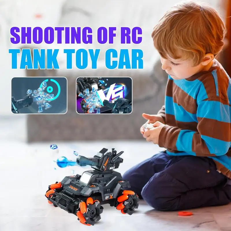 Remote Control Car Remote Control Toys With Lights Music RC Tank Set Outdoor Toys For Friends Christmas Birthday Boys Girls 4-12