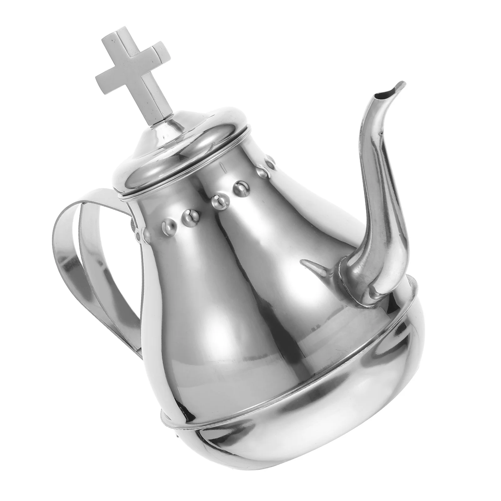 

Religious Communion Pot Stainless Steel Vintage Silver Water Kettle For Church Ceremony First Baptism Party Home