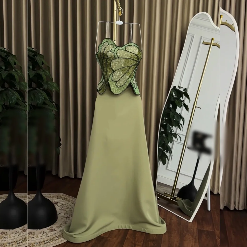 

Блестящий узор по индивидуальному заказу, шикарные длинные платья без бретелек, роскошное вечернее платье на заказ, очаровательное вечернее платье для выпускного вечера