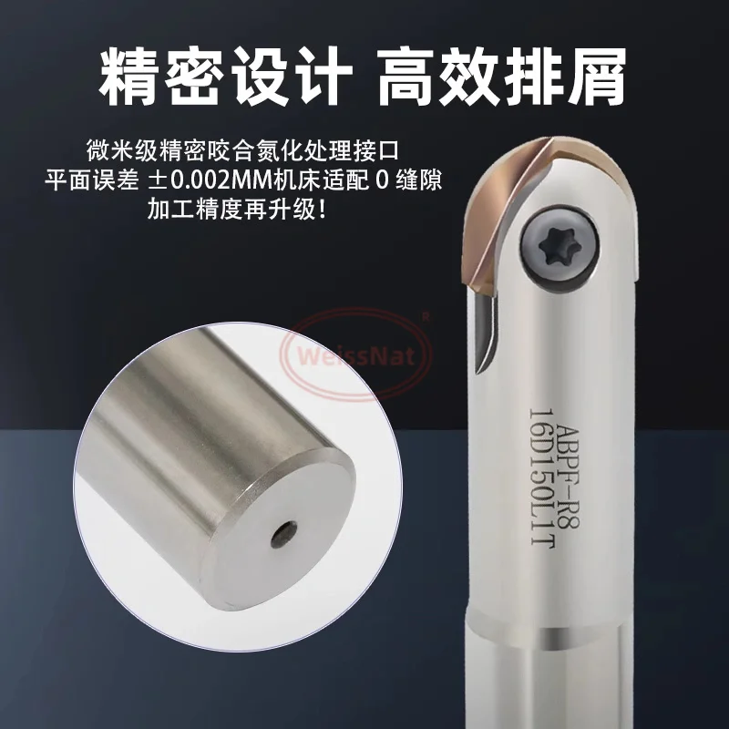 

ABPF semi spherical milling cutter rod, locking head